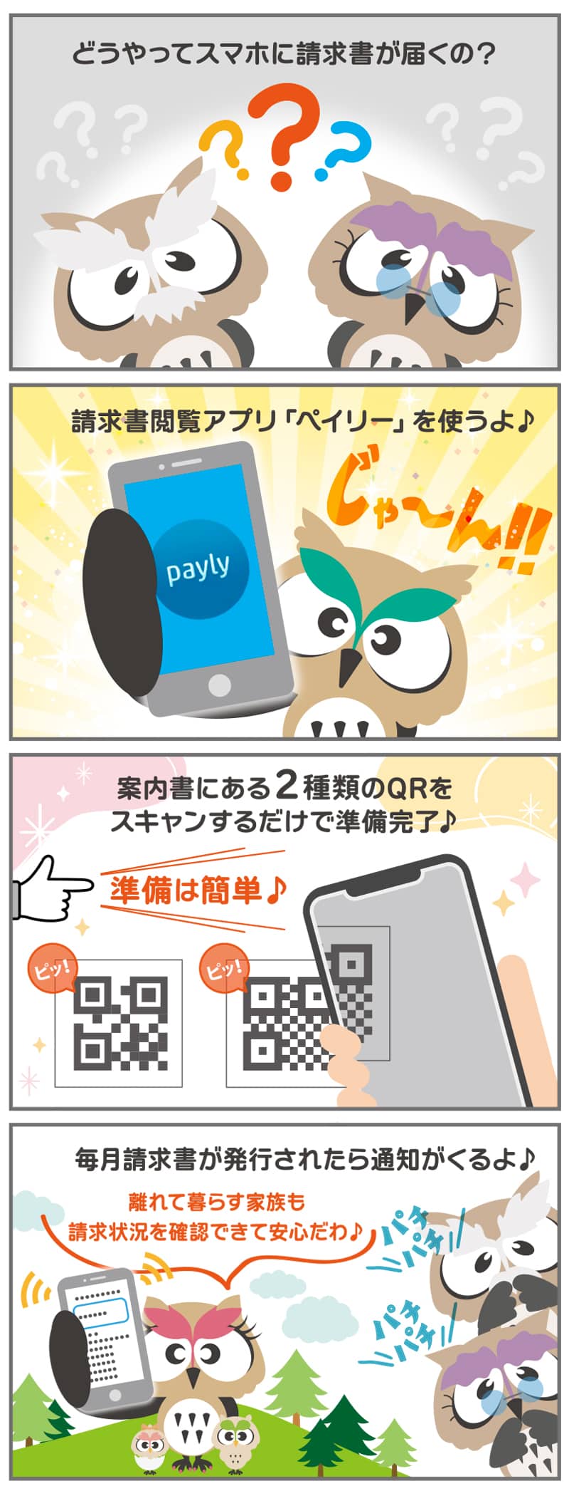 PAYLY紹介4コママンガ