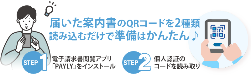 お手元に案内書とスマートフォンをご用意ください
